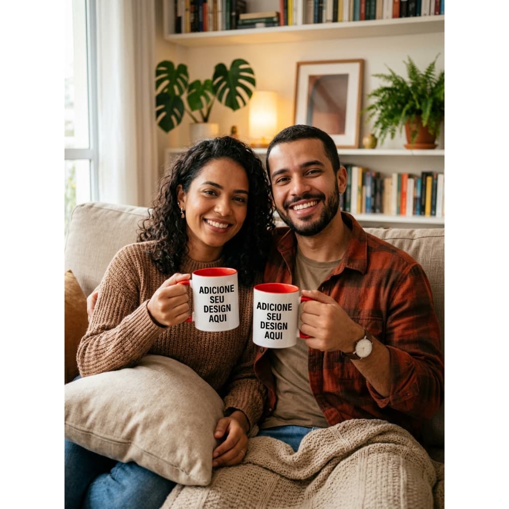 KIT 2 Canecas Personalizadas Com sua foto/ideia/frase/logo Especial dia dos Namorados Mande a arte