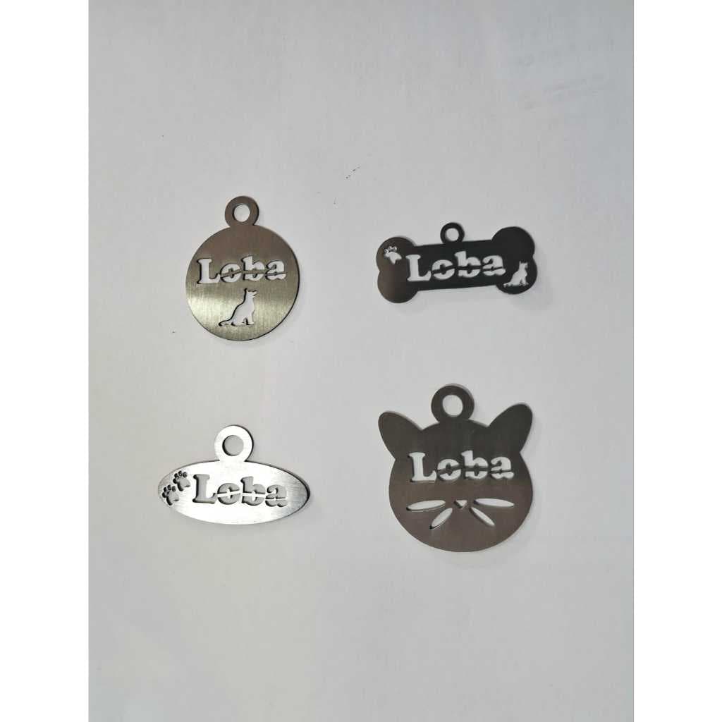 Plaquinha Pet Personalizada em Inox para Cães e Gatos | Tag de Identificação para Coleira 🐾