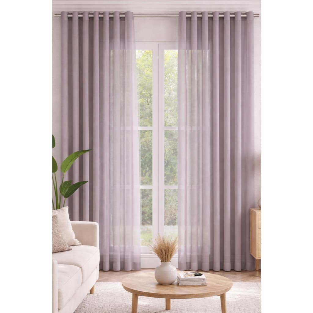 Cortina Sala Quarto 3.00 Metros Voial Flame Com Ilhos 28mm Cromado