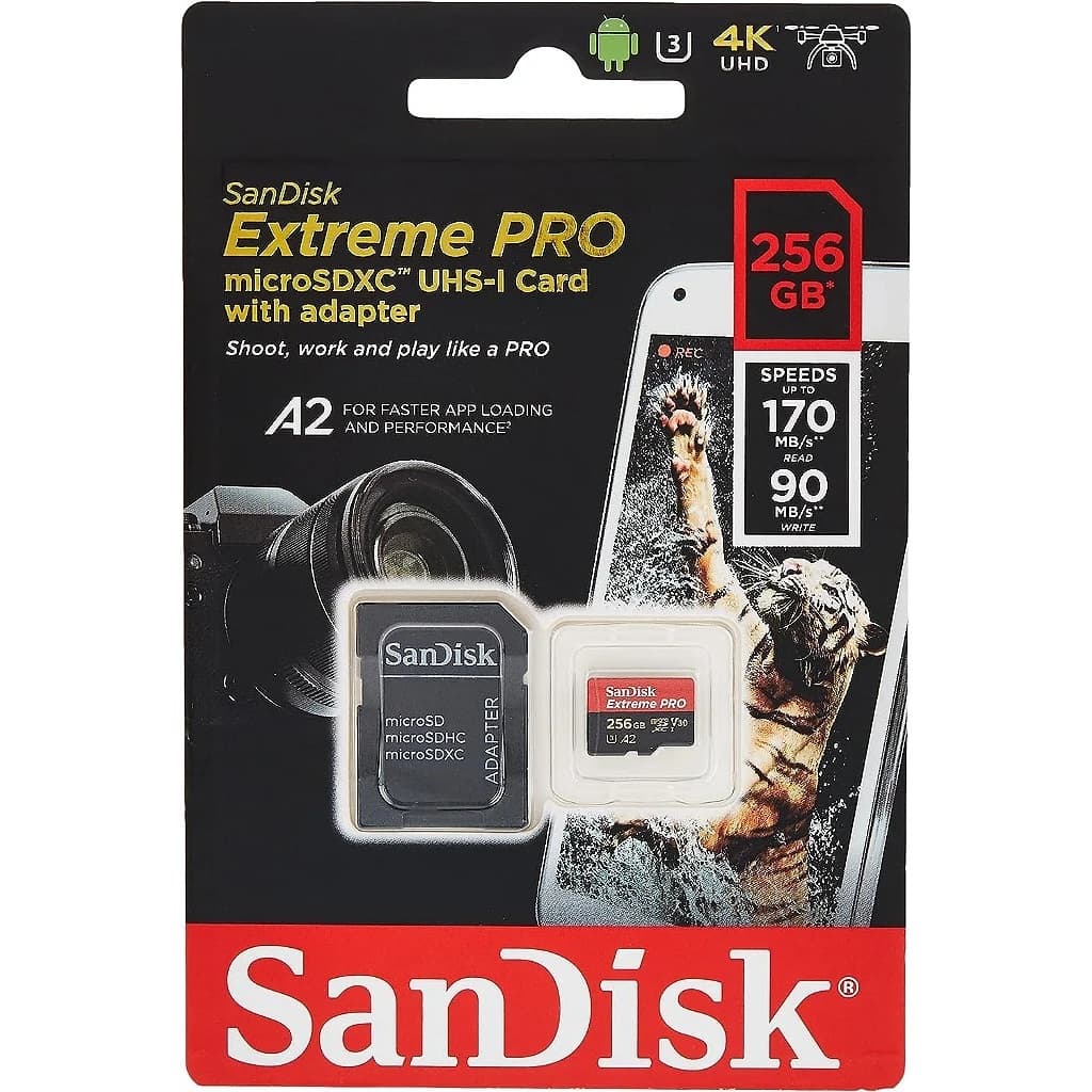 CARTAO DE MEMORIA MICRO SD SANDISK 256GB 4K EXTREME PRO NOVO LACRADO ORIGINAL NOTA FISCAL GARANTIA
