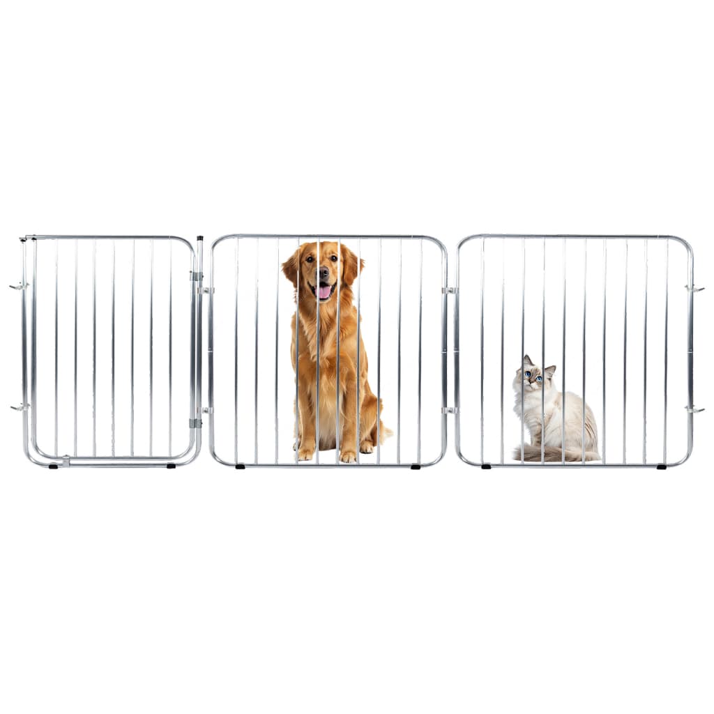 Cercado Pet Ajustável com Portão em Alumínio Expansível até 1,93m para Cães e Gatos