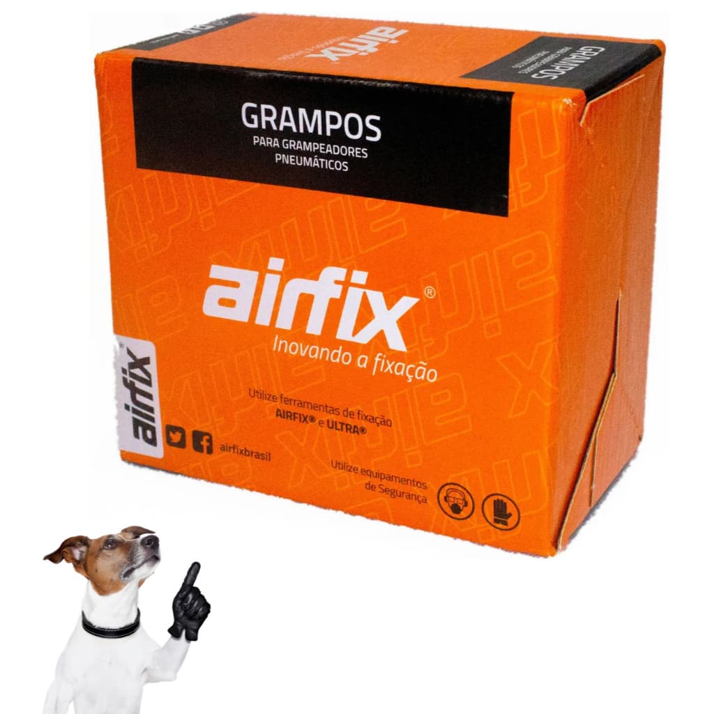 Grampo Airfix 90/35 Galvanizado para Grampeador Pneumático Linha 90 Uso Profissional