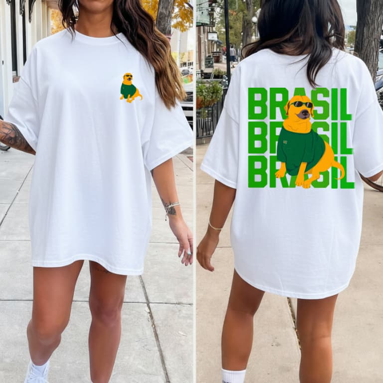 Camiseta brasil blusa brasil descolada para jogos eventos treino passeios copa do mundo 2026