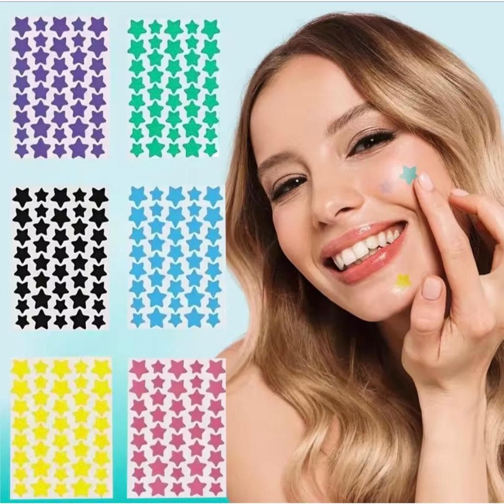 Adesivo Espinha Acne Estrela 40-120-240 Colorido Transparente