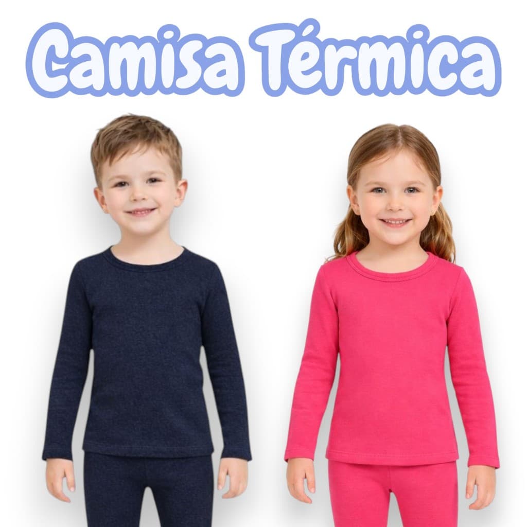 Blusa Térmica Infantil Menina e Menino Segunda Pele Flanelado Peluciado Inverno 4 ao 10
