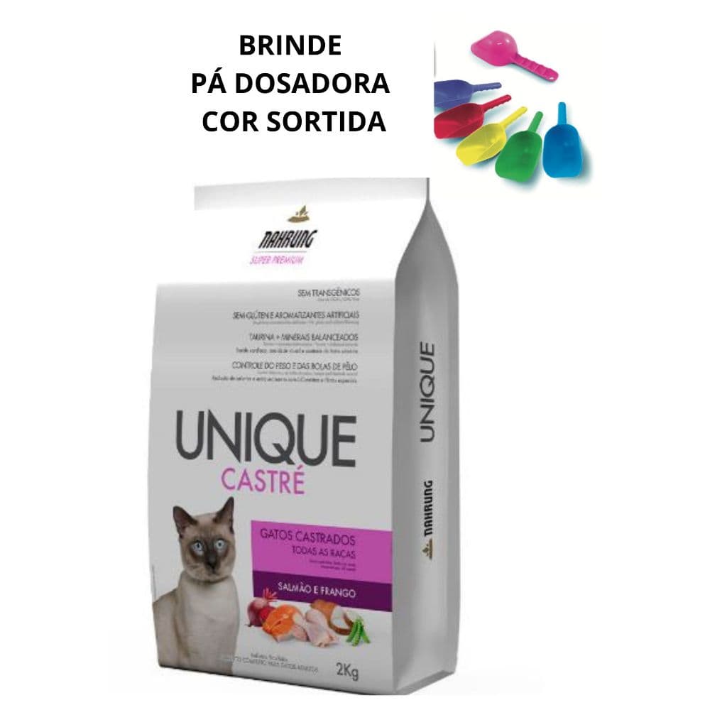 KIT 2 RAÇÃO UNIQUE CASTRE GATOS CASTRADOS 2 KG CADA