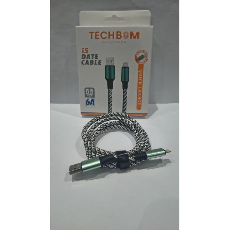 Cabo USB Lightning i5 Techbom Inovatech – Carregamento Rápido 6A