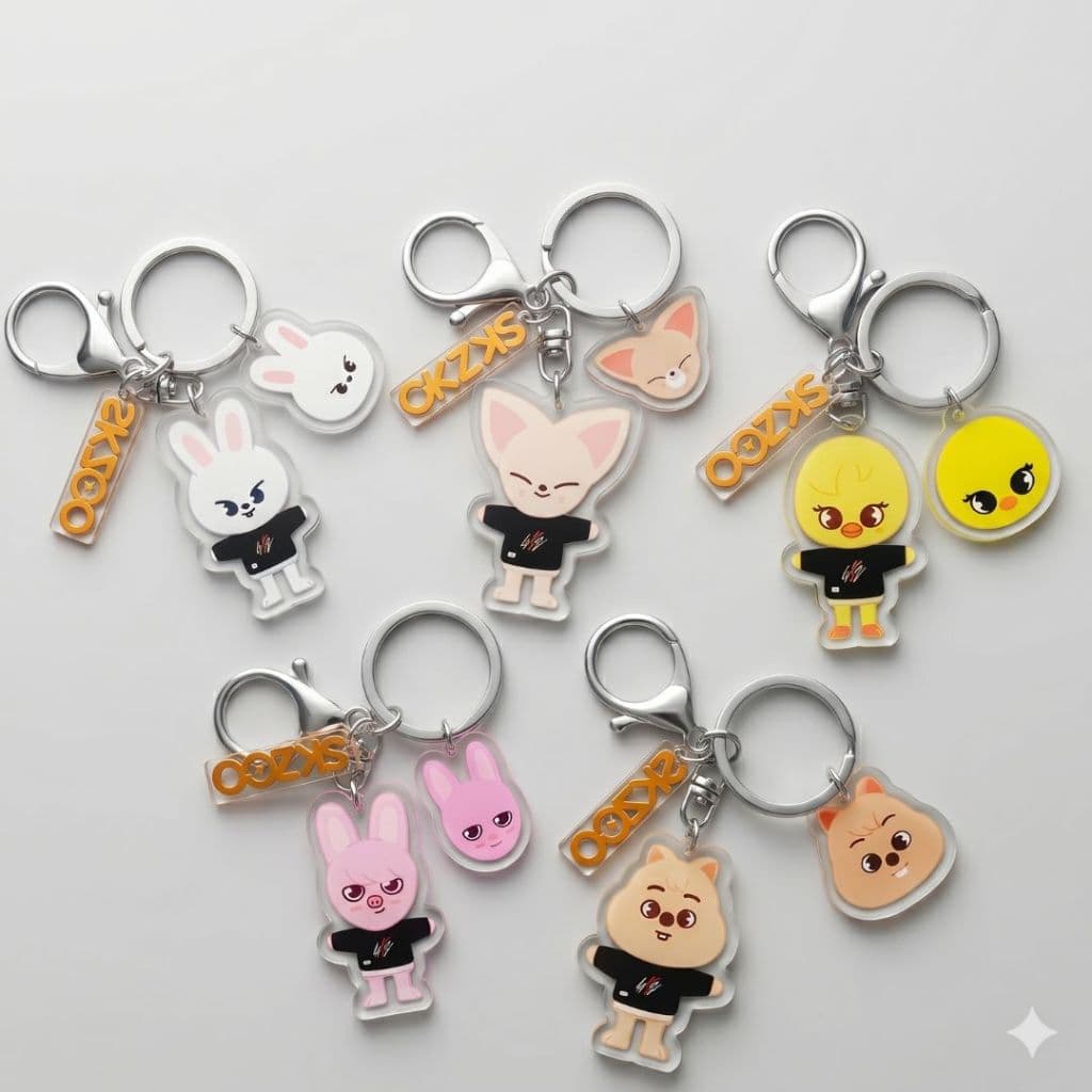 Chaveiro Stray Kids Skzoo BTS 21 de Acrilico Kpop Army Colecionável Porta Chaves