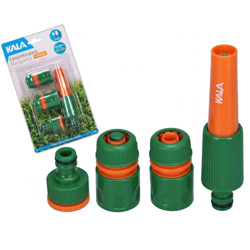Kit para Mangueira P/ Jardim Conjunto 4 Peças Kala Cor Verde