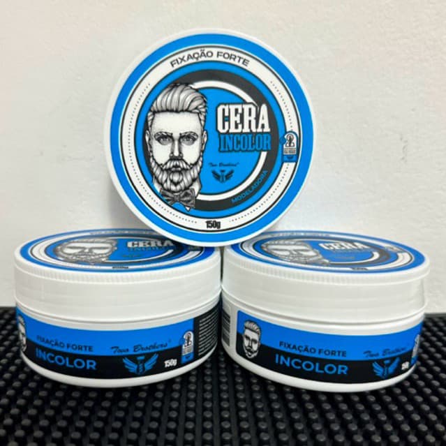 Kit Com 3 Pomadas/Ceras Modeladora Forte Incolor Para Cabelo Two Brothers 150G - ENVIO IMEDIATO