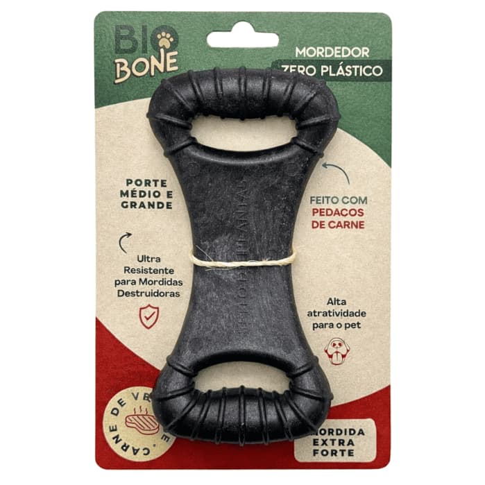 Mordedor Pet Biobone Ossão Carne Cães Médios Grandes Mordida Extra Forte 100% Natural Resistente