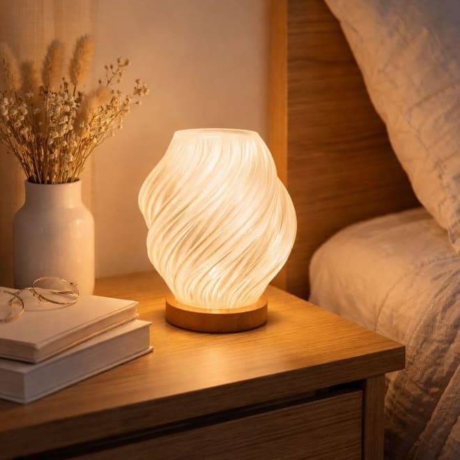 Abajur Luminária De Mesa Sala Quarto Moderno Com Lâmpada