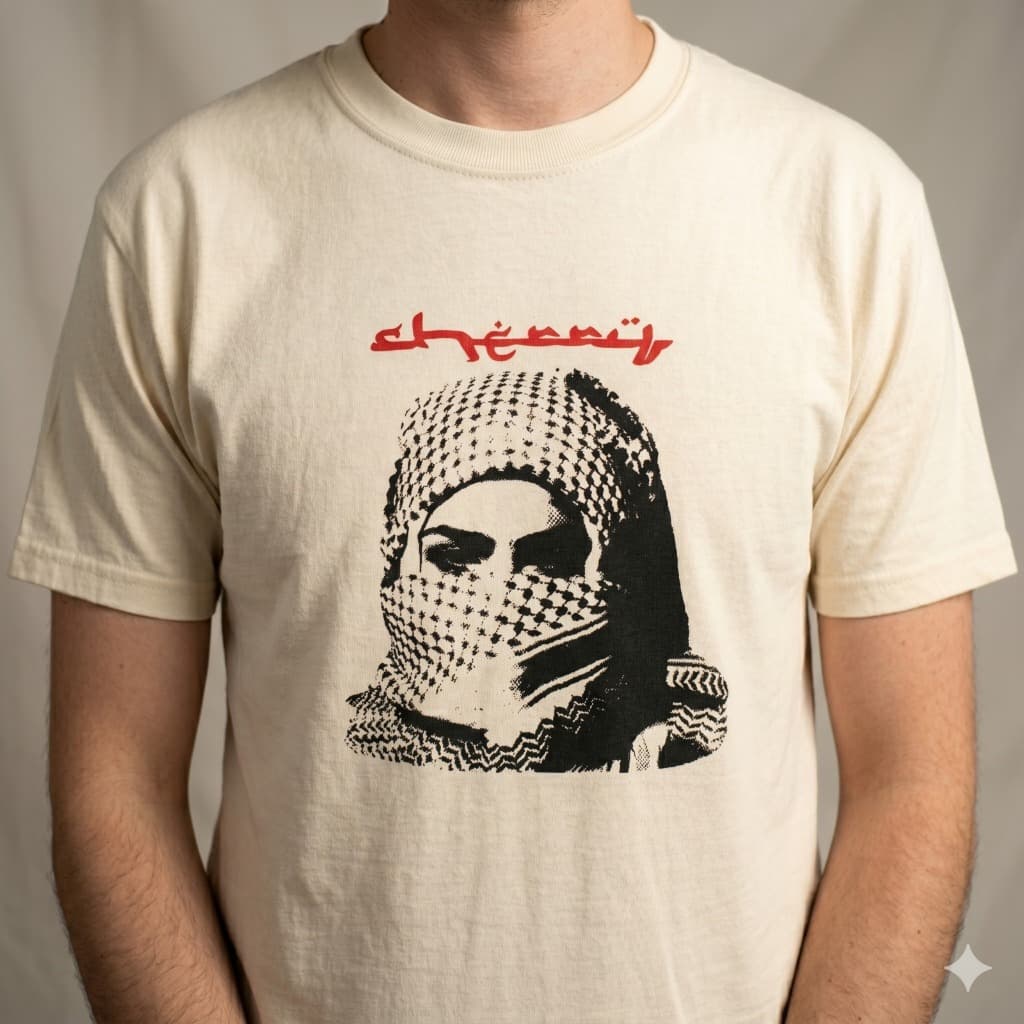 Camiseta Árabe Estilo Estampado 100% Algodão Leve Envio Rápido Minimalista Envio Rápido
