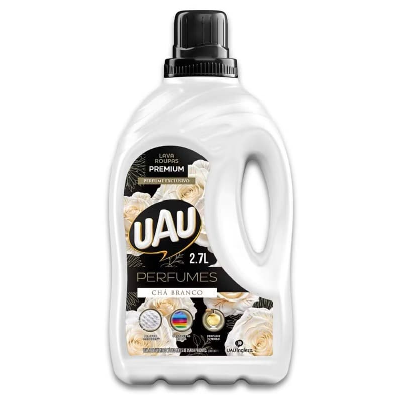 Lava Roupas Líquido UAU Perfumes Chá Branco 2,7L Premium Concentrado