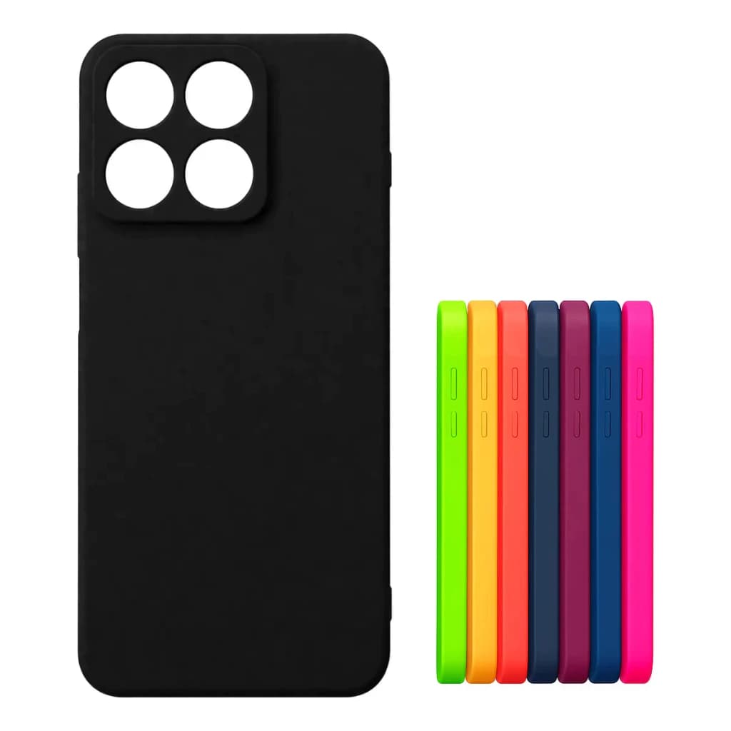 Kit 2X1 Motorola Moto Edge 70 Pro 5G - Capa Silicone Colorida Veludo 3D + Película Ceramica 9D *