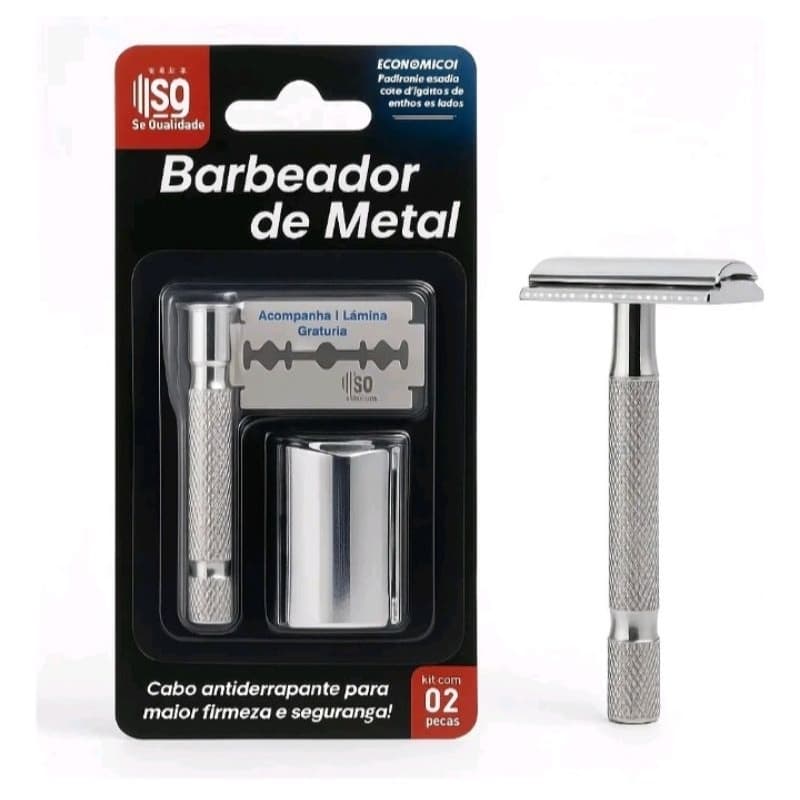 Barbeador metal cabo antiderrapante Aparelho de barbear