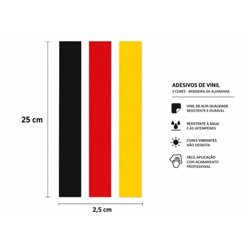 Adesivo Bandeira Alemanha Grade Carro Moto Notebook