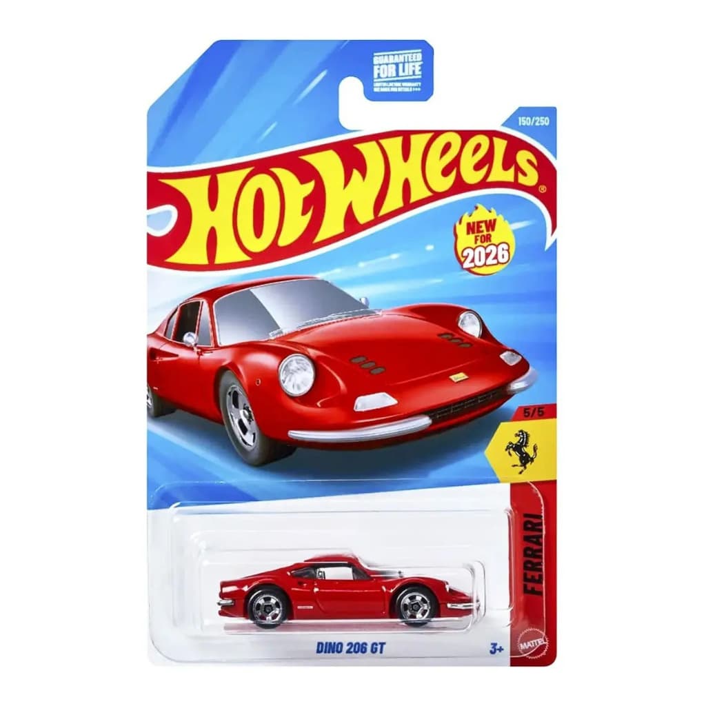 Carrinho Hot Wheels Ferrari Dino 206 GT 2026 - JJH56