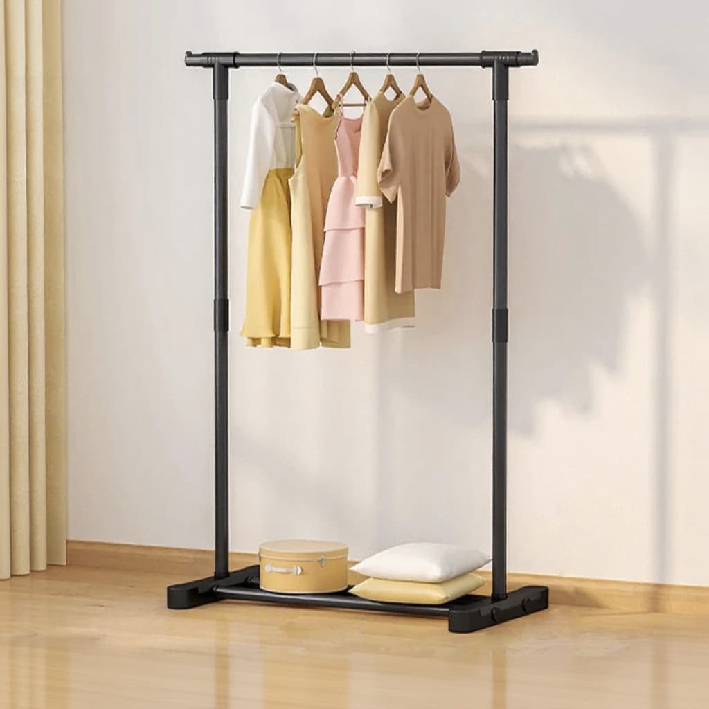 Cabide de roupas de poste único/duplo, cabideiro de secagem de roupas para serviços pesados, cabide de chão para varanda