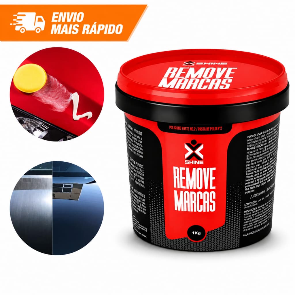 Massa De Polir N2 Composto Polidor 1Kg Automotivo Carro Corte Profissional Remove Risco Marca Brilho
