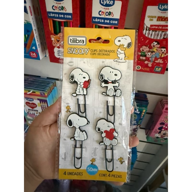 Clips Decorado Snoopy C/4 unidades - TILIBRA.