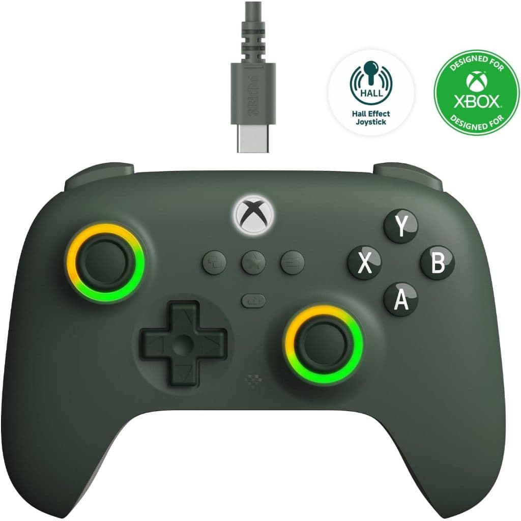 8BitDo Ultimate C Controller com fio Gamepad USB com joysticks de efeito Hall para Xbox Series X、Series S, Xbox One e PC