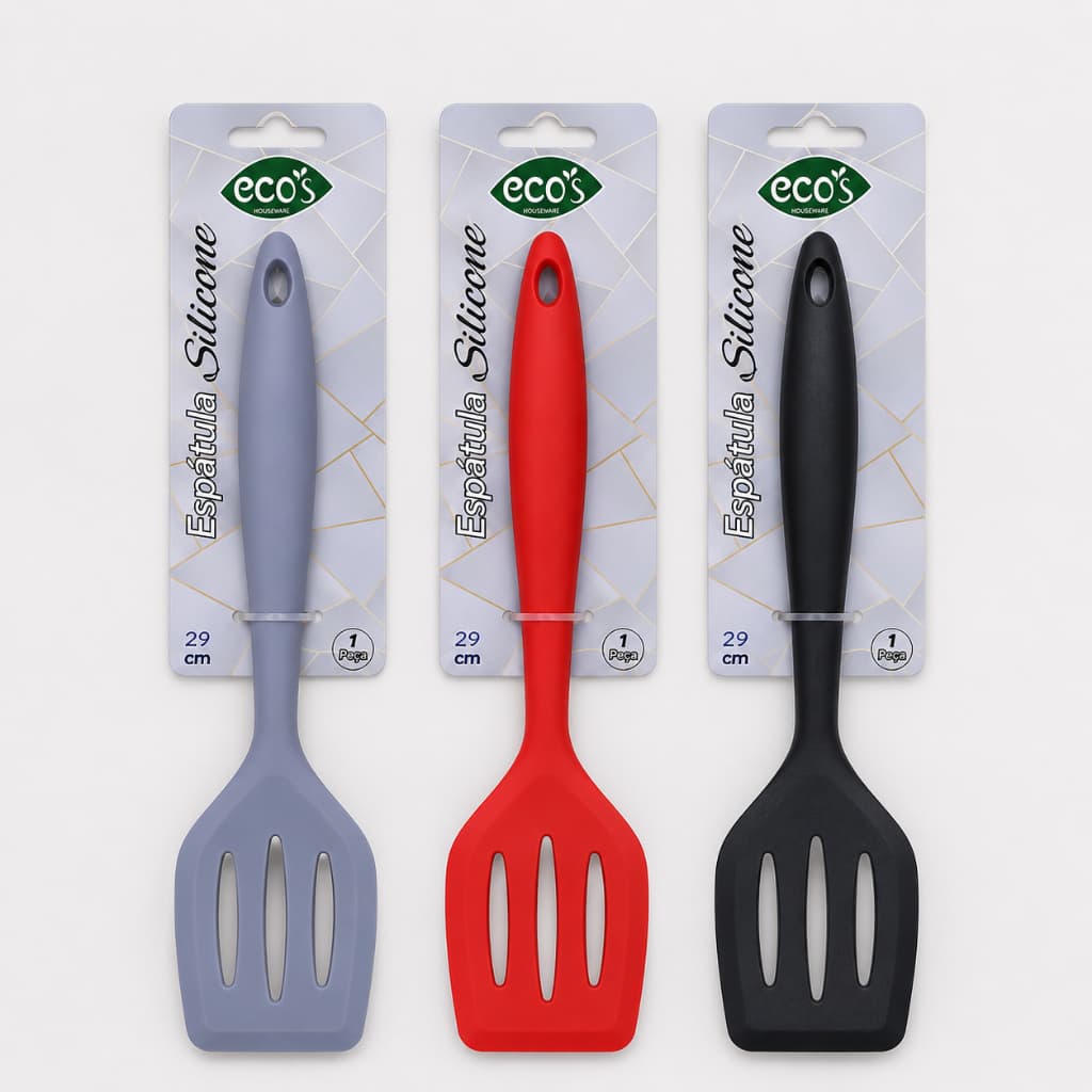 Espátula de Silicone Perfurada Fritura 29cm Cozinha e Culínaria