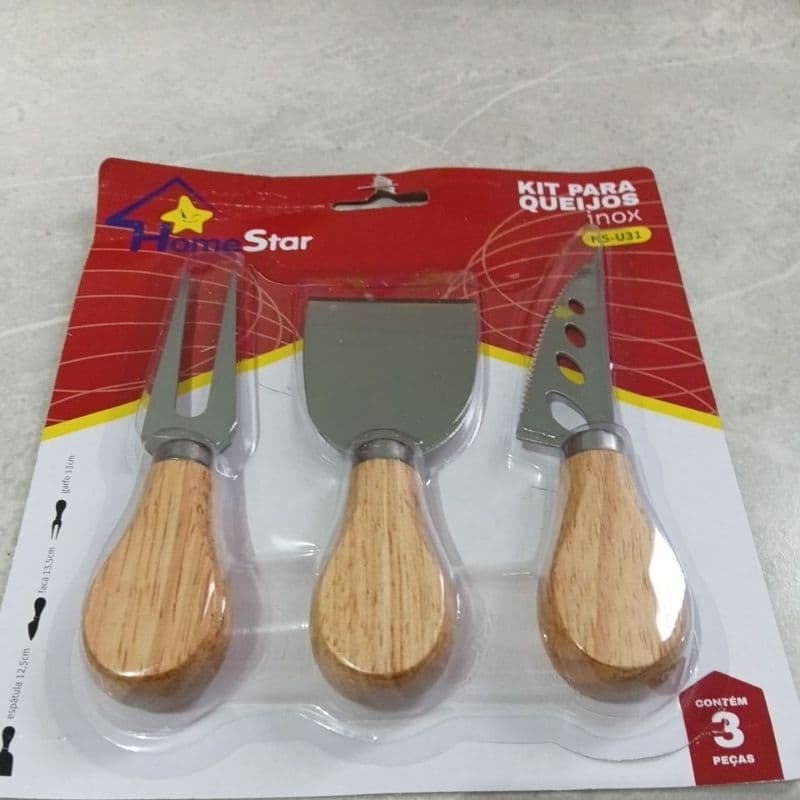 kit para queijos inoxidável home star