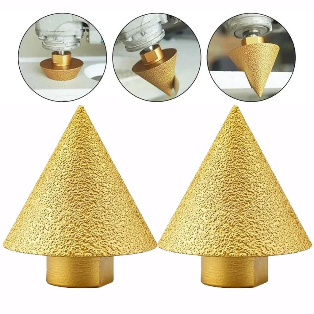 M14 Rosca Diamante Chanfro Bit Telha Cabeça 50mm De Moagem Chanfradura Broca Cone