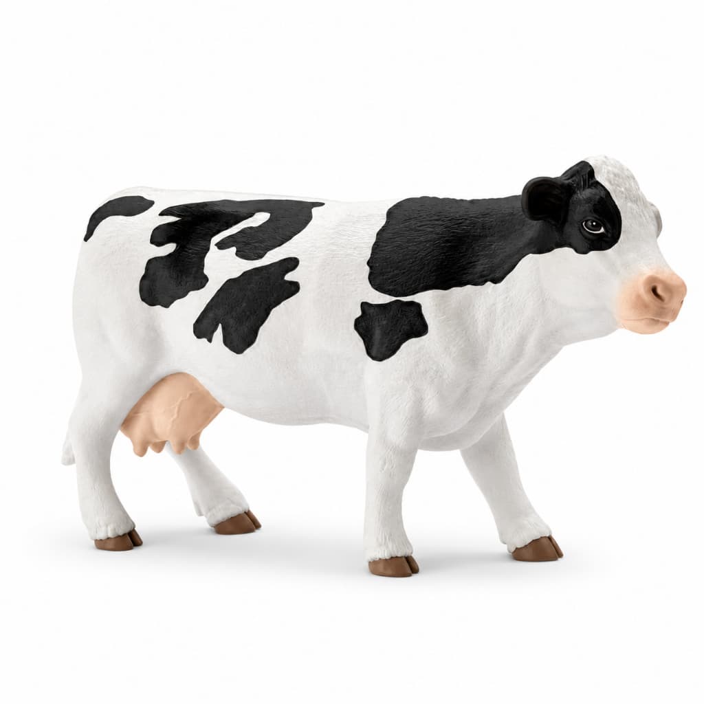 Brinquedo Vaca Realista Vinil Macio 25 Cm Coleção