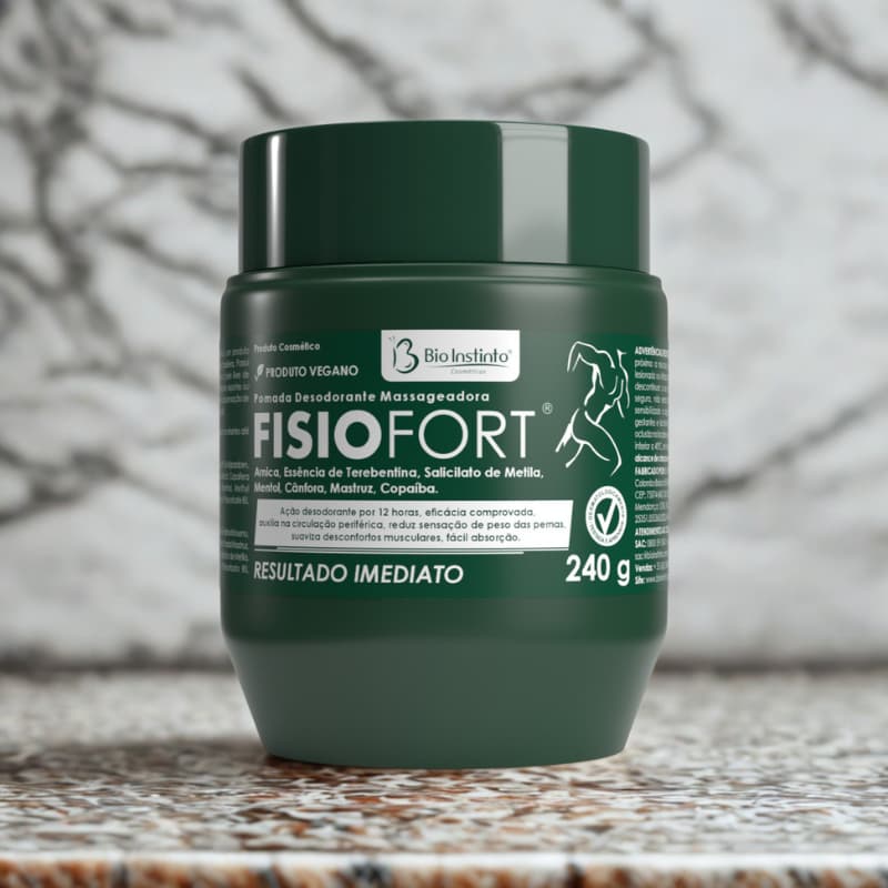 Fisiofort Verde Bio Instinto 240g - Alívio Dores Musculação Dores no Joelho, Pomada Massageadora