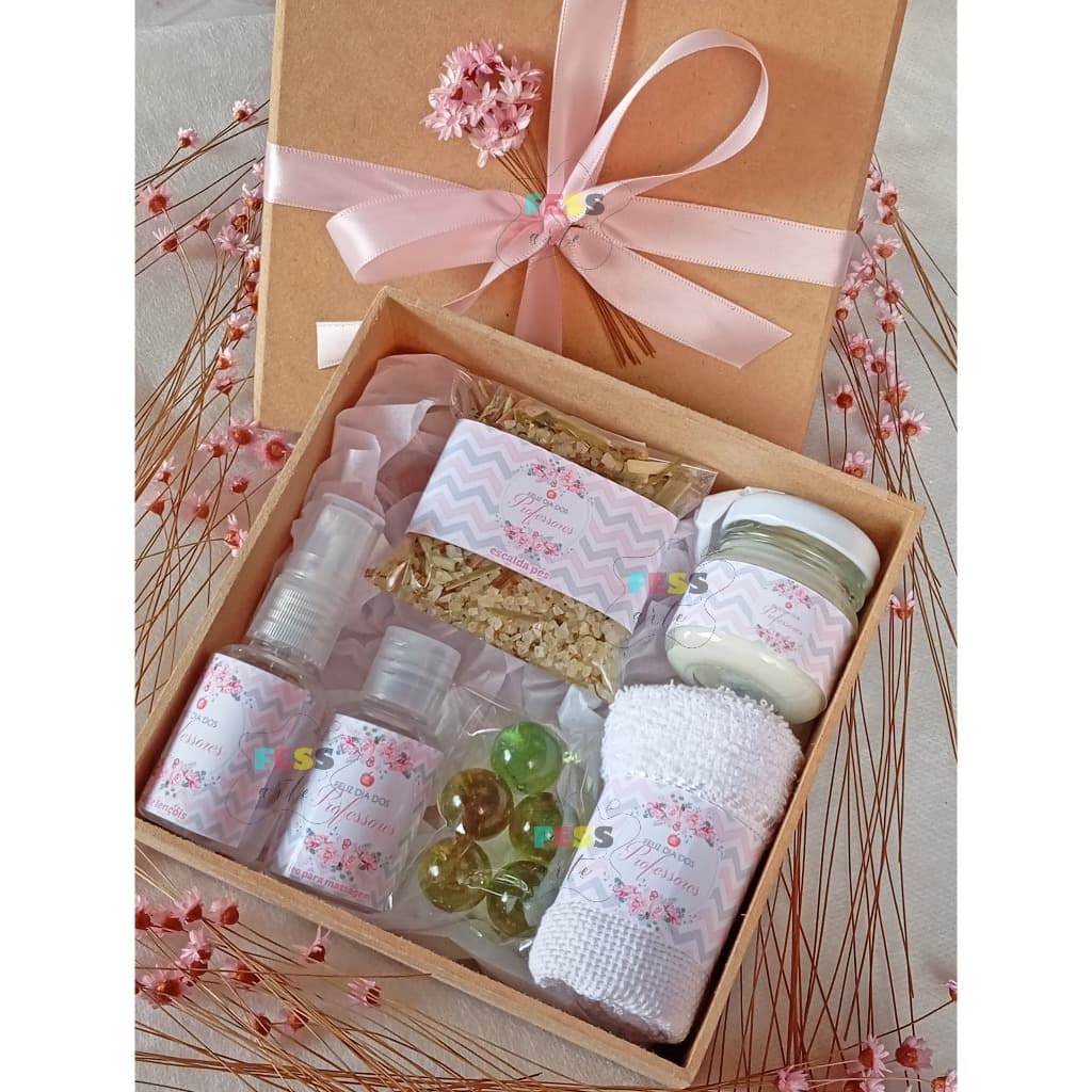 presente luxo kit spa caixa lembrancinha natal padrinhos casamento pais namorados professores barato