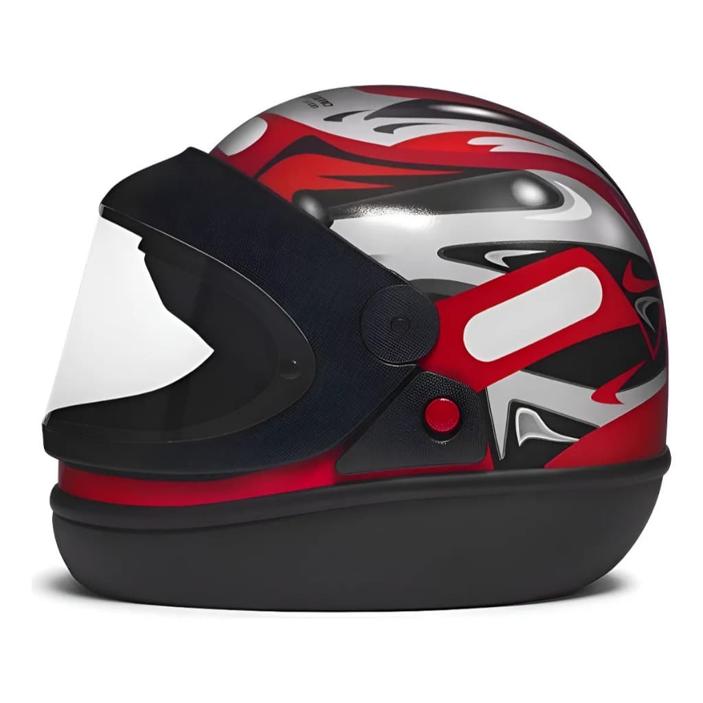 Capacete para motociclista San Marino Vermelho Promoção