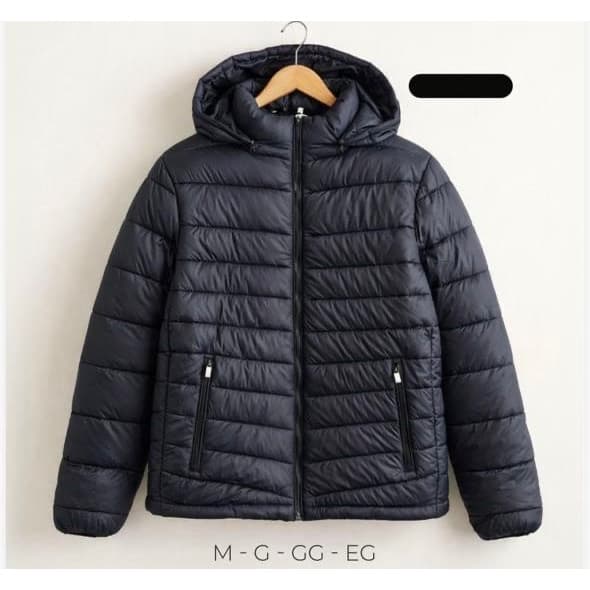 Jaqueta Masculina Puffer Forrada Com Pelo Bobojaco Nylon Bolso