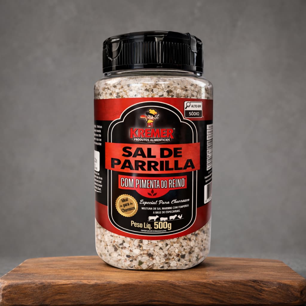 Sal Parrilla Kremer 500g Tempero Churrasco Pimenta Do Reino