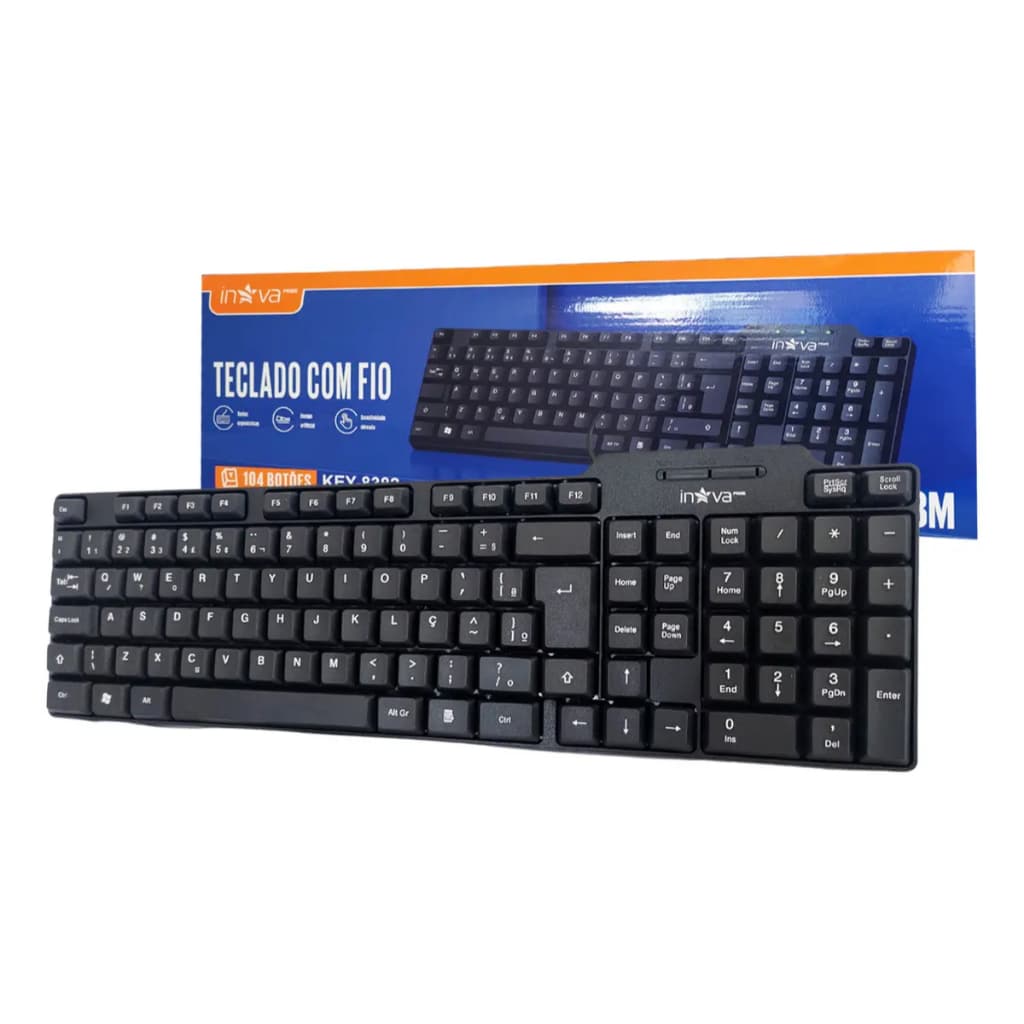 Teclado com fio USB ABNT2 Inova