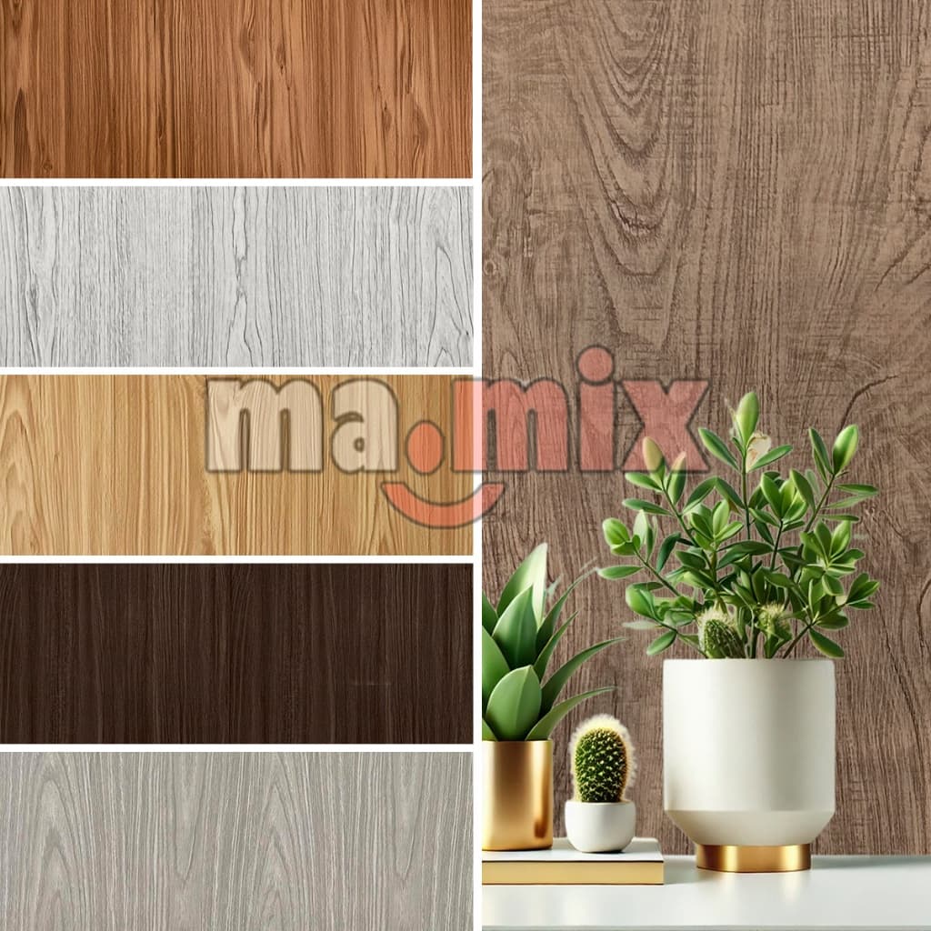 Papel de Parede Madeira Ripado Adesivo - Auto Adesivo quarto sala Decorativo Ripados 5M