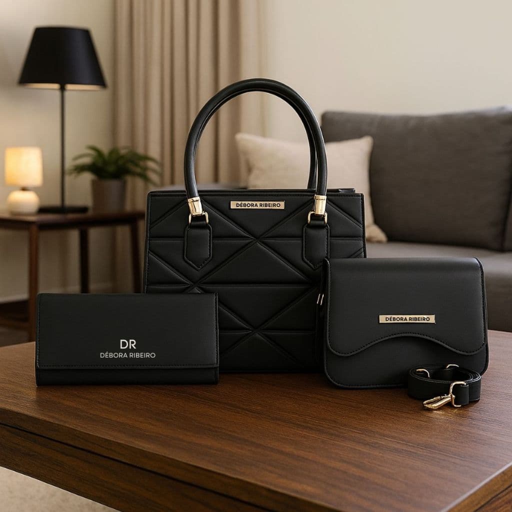 Kit 2 Bolsa Feminina Transversal De Lado E Ombro + Carteira Lançamento