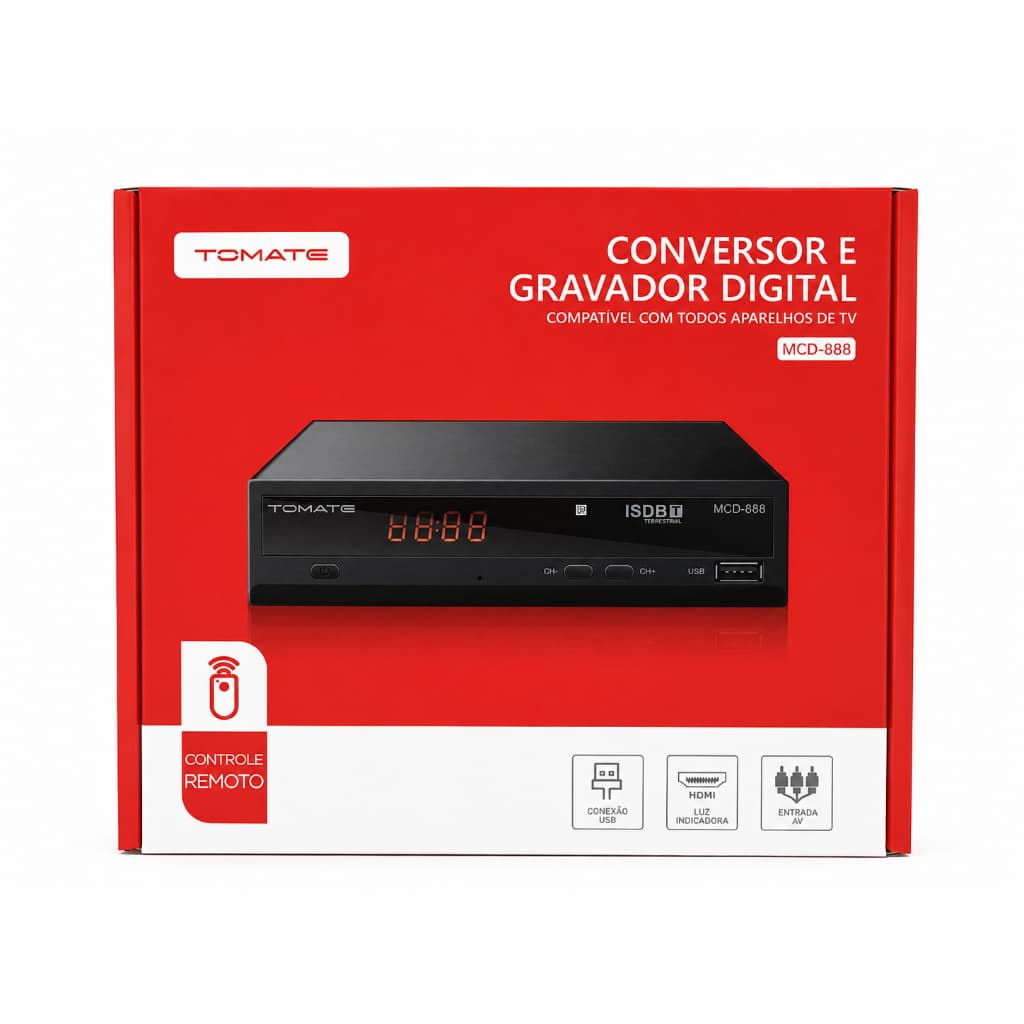Conversor Digital Para Tv De Tubo, Plasma E Lcd - Tomate