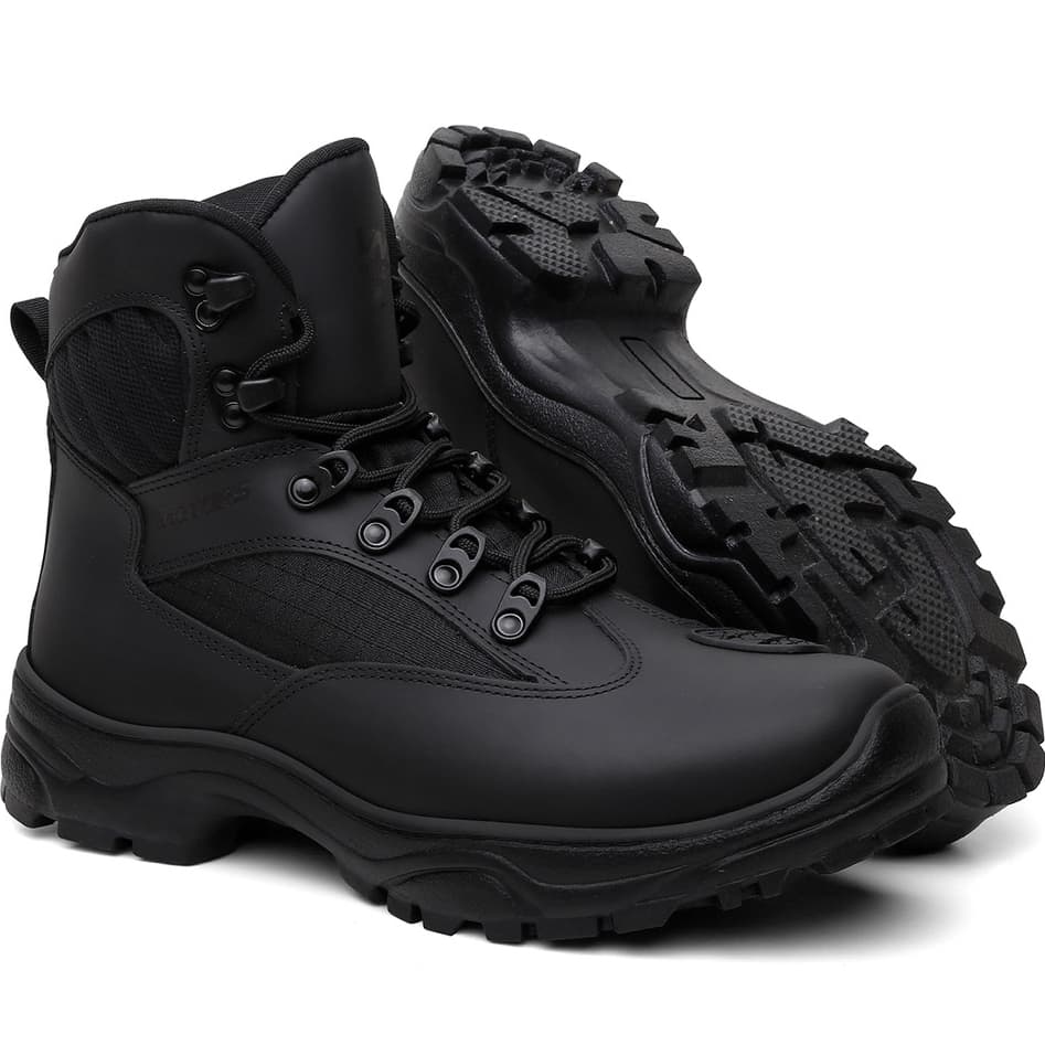 Bota Vnt Street Motociclista Cano Médio Couro Legítimo Emborrachado Road
