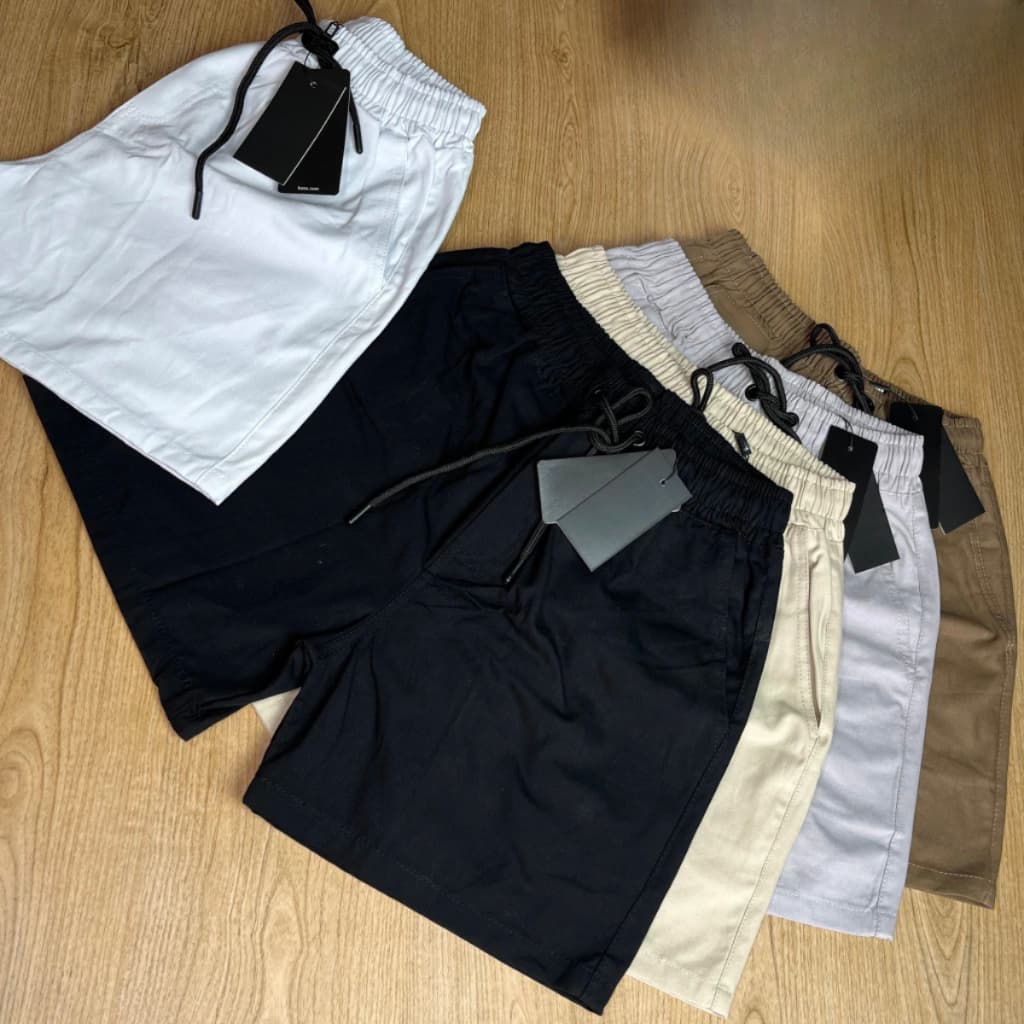 Short Bermuda Mauricinho Sarja Premium Elástico Qualidade - Diversas Cores