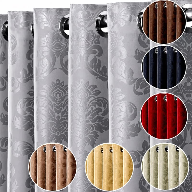 Cortina de Cetim Jacquard Luxo Premium Sala Quarto Elegante Moderna Decorativa Brilho Sofisticado