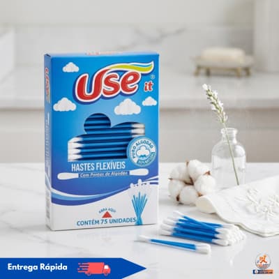 Cotonete Hastes Flexiveis Com Pontas De Algodao Use It Kit Atacado Antigerme Higiene Maquiagem