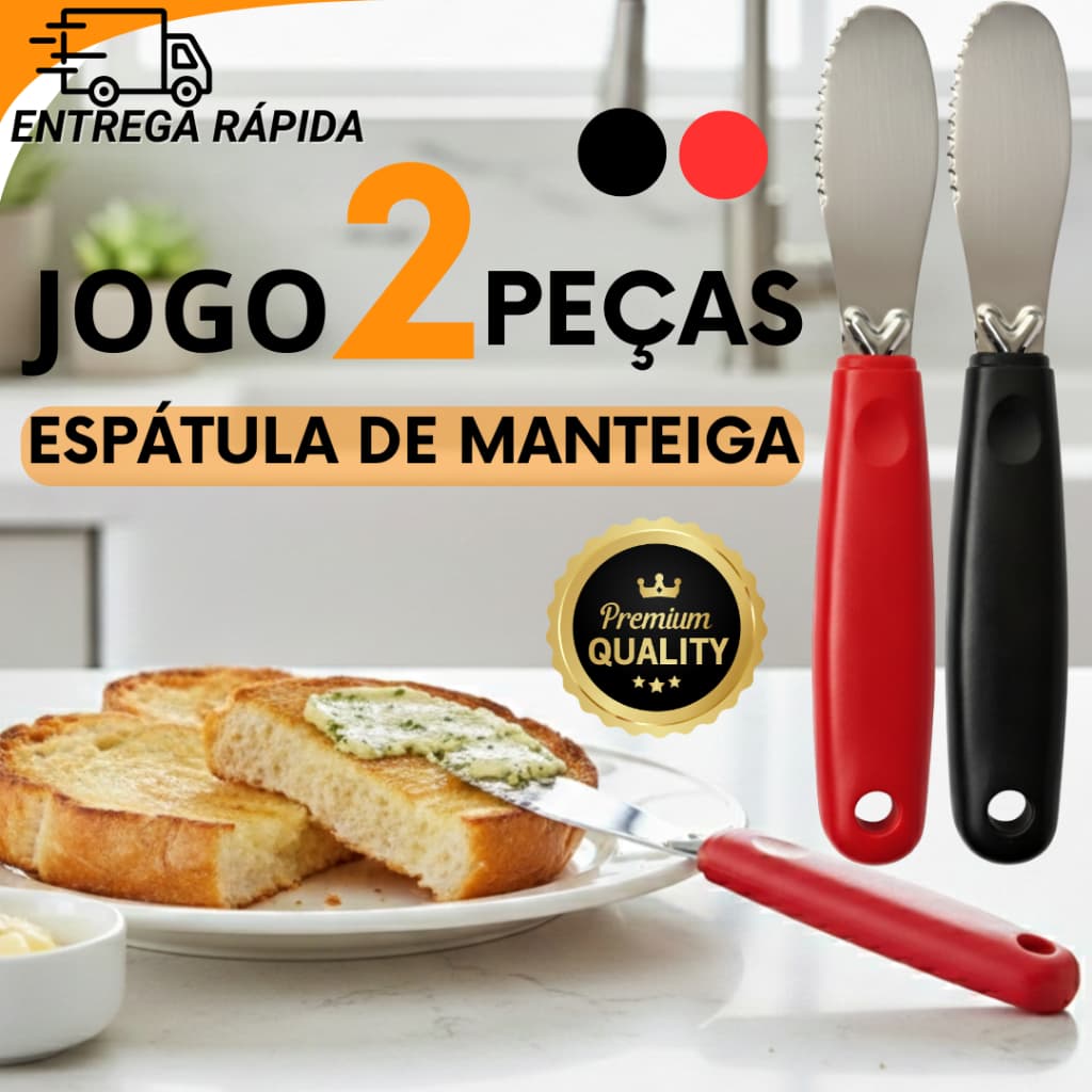 Espátula de Manteiga em Aço Inox Premium 20 Cm Para Uso Diário e Profissional