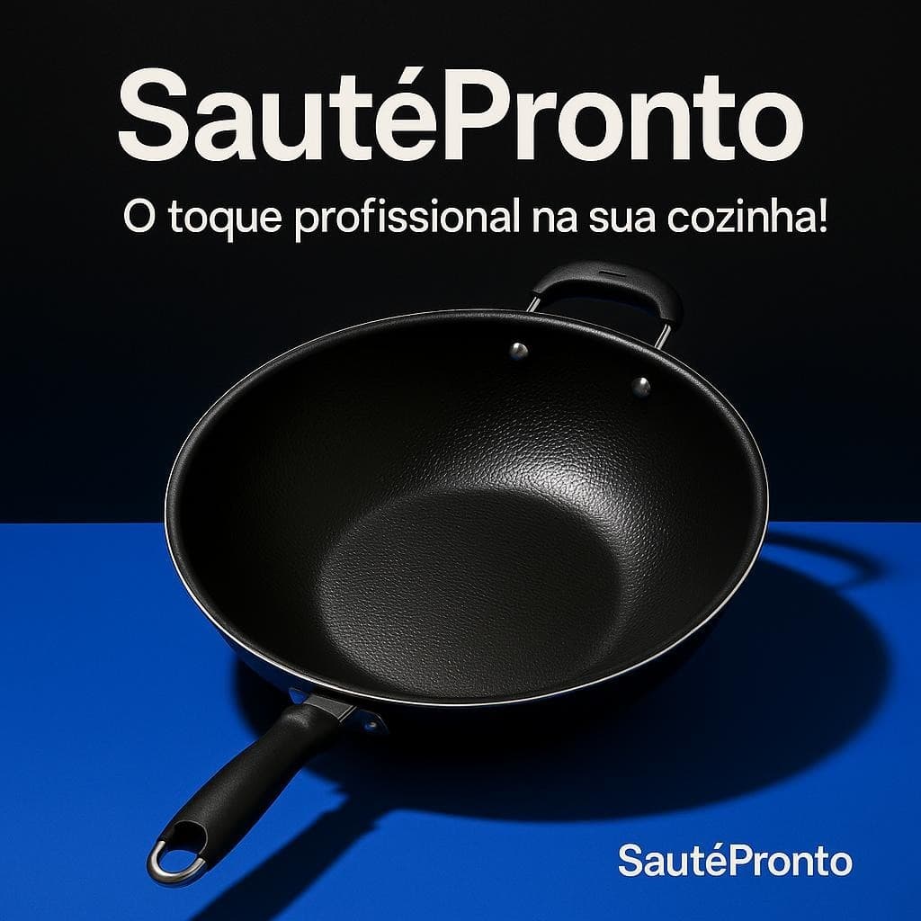 Frigideira Antiaderente 34cm Alta Resistência Cozinha Prática preparar refeições rápidas desig elegante saltear e fritar