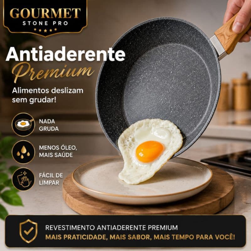 Kit Panelas Antiaderente Utensilios Cozinha Conjunto Completo 7 Pecas
