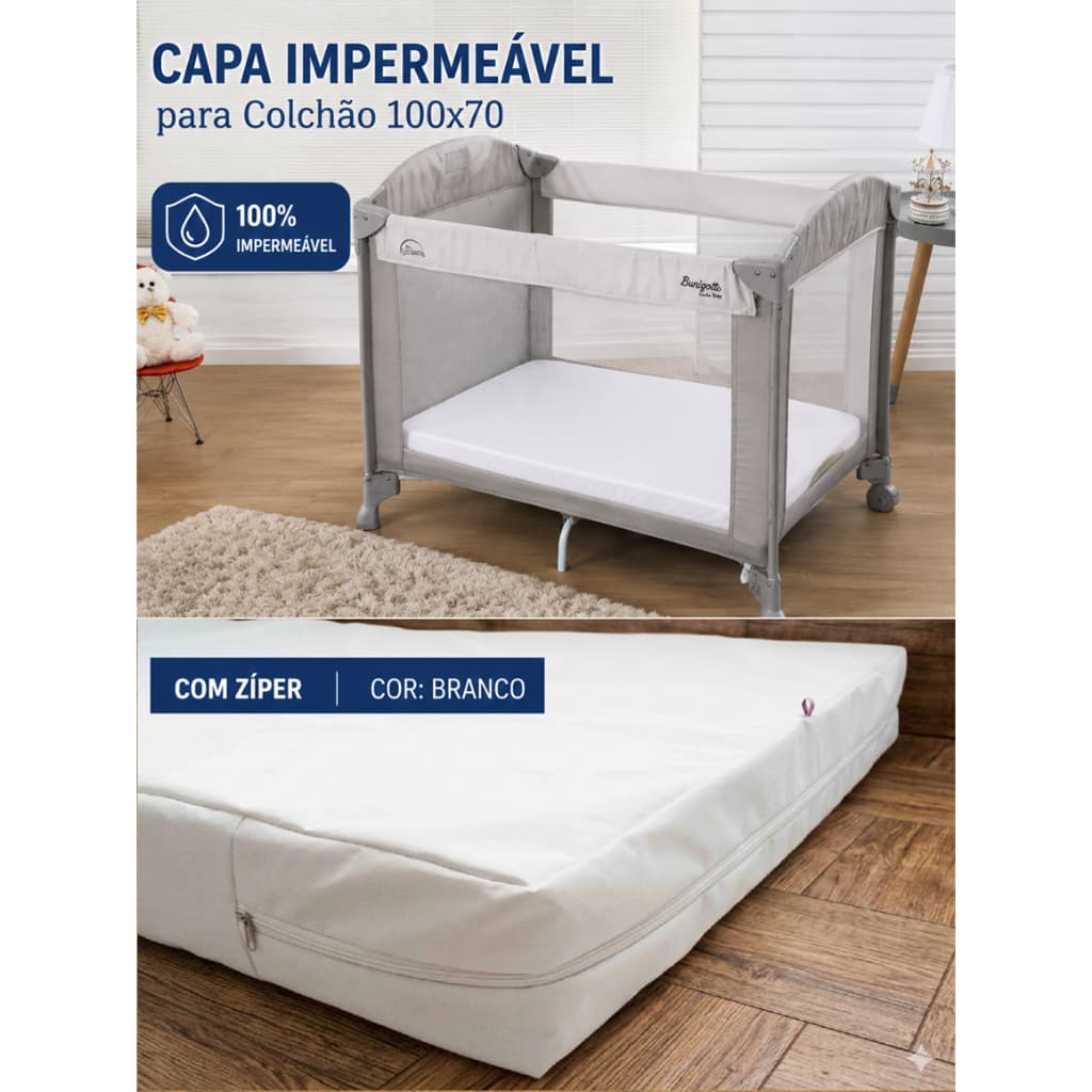 Capa Impermeável 100x70x10 - Chiqueirinho/Berço Desmontável