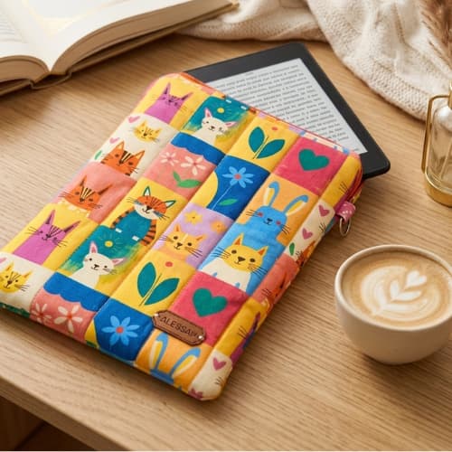 Capa Kindle Tecido Paperwhite Colorsoft Capa Leitor Digital Porta Kindle Anti Impacto Case Artesanal