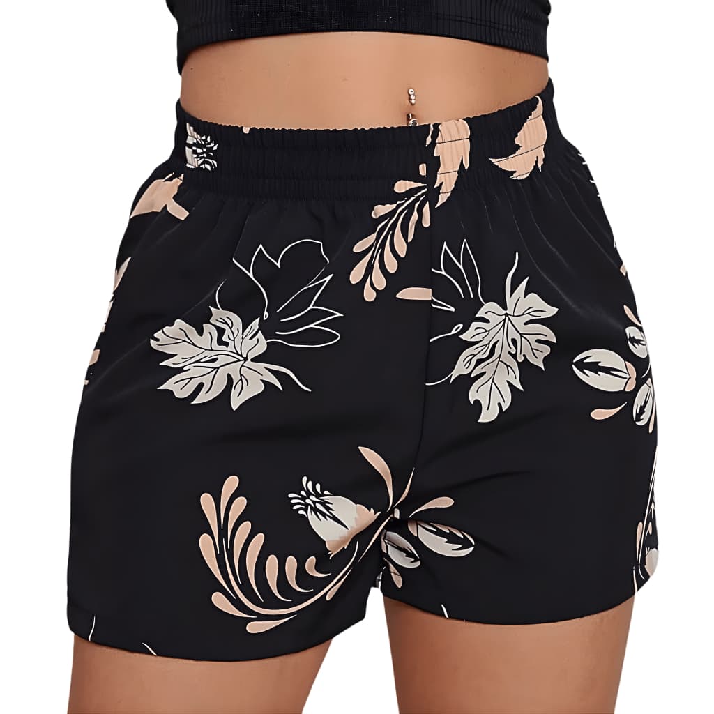 Atacado Short Feminino Plus Size Estampado Leve Macio Confortavel Dia Dia Ficar em Casa Praia Piscin