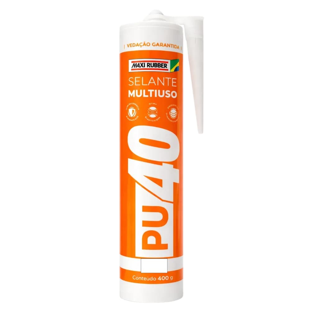 PU 40 Selante Adesivo Calha Trinca Preto 400g Maxi Rubber